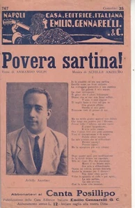 35) SPARTITO MUSICALE POVERA SARTINA NAPOLI CASA EDITRICE EMILIO GENNARELLI - Imagen 1 de 2