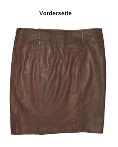 knapp knielanger  " YESSICA " LEDERROCK / Rock in braun aus Nappaleder Gr. 42 - Bild 1 von 2