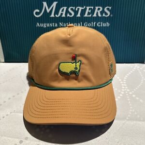 2024 Masters Wheat Brown Performance Tech Rope Hat NEW