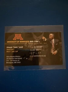 Tubby Smith Signed Business Card Minnesota Basketball Autograph Auto  - Picture 1 of 2