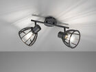 Industrial Style Spots mit Holz Lampenschirm fr Flurbeleuchtung & Kchenlampen