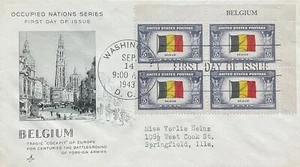 Artcraft 914 Belgien Schlachtfeld ausländischer Armeen Inschriftenblock - Bild 1 von 1