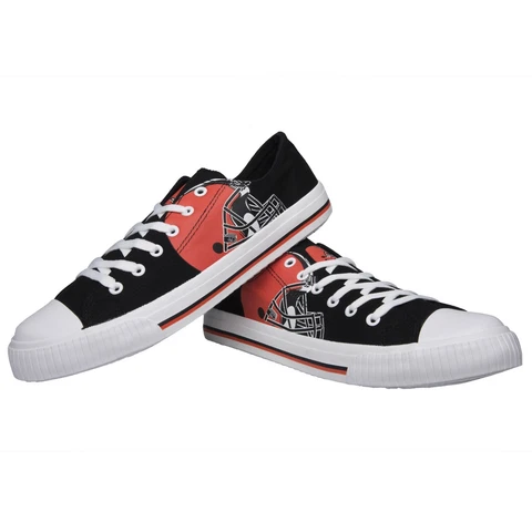 Cleveland Browns NFL Men's Low Top Big Logo Canvas Shoes FREE SHIP Cover