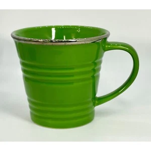 Starbucks Kelly Green Ribbed Sand Pail Bucket Coffee Tea Mug Cup 14 oz - Bild 1 von 8
