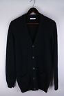 J.Lindeberg Calico Light Wool Men Cardigan Knit Casual Button Front Black Size M