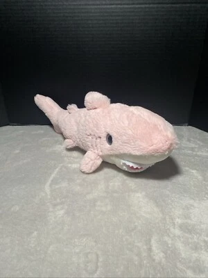 Fiesta Pink Shark Plush Santa Cruz CA Beach Boardwalk Glitter Eyes Toy Lovey 17" - Image 1 of 4