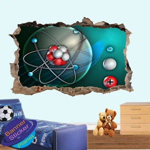 ATOMIC STRUCTURE WALL STICKERS ART DECAL MURALS ROOM OFFICE SCHOOL DECOR VN8 - Picture 1 of 3