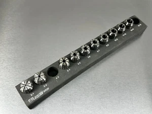 Assorted ER20 Spring Collets in Holder (10 pcs) - Picture 1 of 4