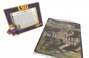 LSU Fußball Basketball Bilderrahmen + Sport Illus Sp Ausgabe unvergessliche Spiele - Bild 1 von 12