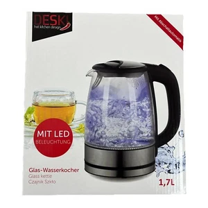 DESKI Glaswasserkocher, 1,7 l, mit LED-Beleuchtung - Bild 1 von 2