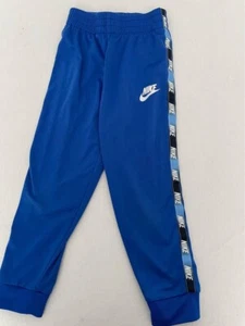 blue nike trackpants / jogger / sweats with nike logo on side kids XS (3-4yrs) - Picture 1 of 5