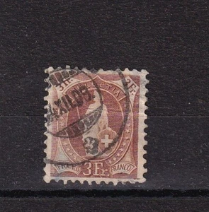 Sello de Suiza 1905 # CH 88a de pie Helvetia 113⁄4 x 111⁄4 marrón ocre lote 509 - Imagen 1 de 2