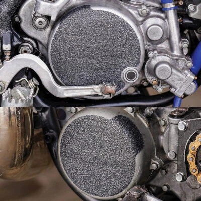 Black Engine Guards 1988-2004 Kawasaki KX500 Cover Grip Tape Clutch KX 500 - Image 1 of 4