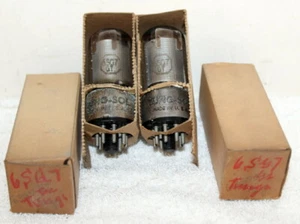 2- Vintage Used Tung-Sol 6SG7/GT Mesh Vacuum Tubes ~ Test VG on Sencore - Picture 1 of 7
