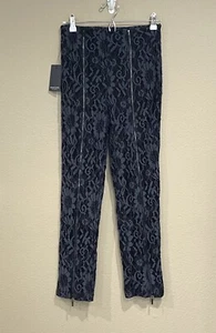 Marciano By Guess Lace Pants Womens Size 2 Tia Floral Black Gray Sheer NWT $178 - Picture 1 of 12