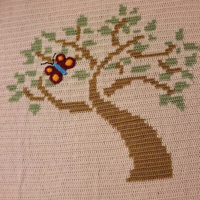 Manta afgana Crochet Throw 54x66 hecha a mano abuela casa núcleo de colección caprichosa  Foto 1 de 4