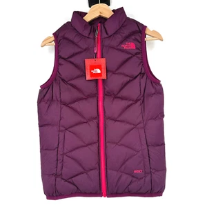 The North Face Down Full Zip Puffer Vest Girls Large 14/16 Reversible 550 - Picture 1 of 11