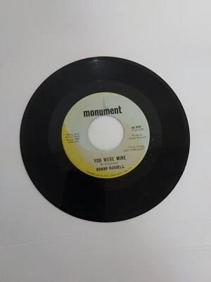 45 RPM Vinyl Record Bobby Russell You Were Mine VG - Image 1 of 4