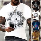 Top Men Casual Fashion Gym Lightweight L~3XL Tees 3D Printed Active Wear