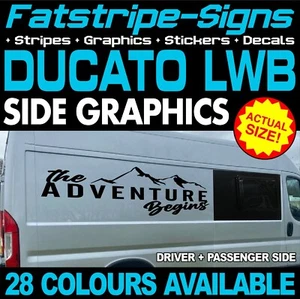 passend für Fiat Ducato L3 LWB MOUNTAINS AUFKLEBER GRAFIK ABZIEHBILD CAMPER VAN WOHNMOBIL - Bild 1 von 2
