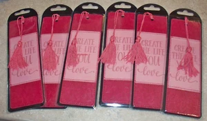 Lot of 36 Create the Life You Love Artisan Bookmark Pink tassel $4.95 ea retail - Picture 1 of 2