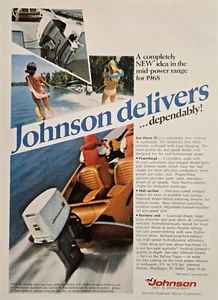 1968 VINTAGE PRINT AD - JOHNSON OUTBOARD BOAT MOTORS AD - WATER SKIING - Picture 1 of 1