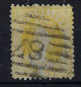 AUSTRALIEN - QUEENSLAND SG112 1876 4d GELB p13x12 GEBRAUCHT (d) - Bild 1 von 1