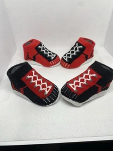 Jordan Newborn Booties 0-6 month New Red And Black - Picture 1 of 4