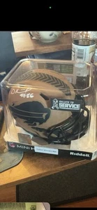 Buffalo Bills Signed Kincaid Mini Salute To Service Helmet - FANATICS - Picture 1 of 6