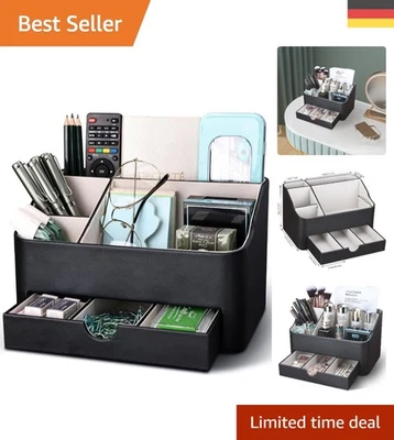 Multifunktionales Ordnungssystem: Schreibtisch Organizer mit 5 Fächern, Schwarz - Bild 1 von 4