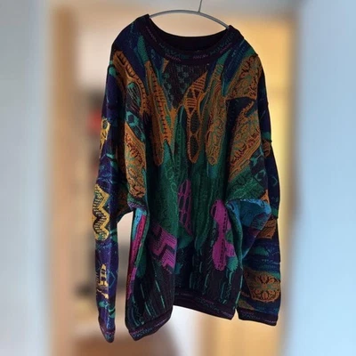 COOGI Multicolor Knit Sweater Size M Vintage 90s Designer Auth From Japan RIN - Image 1 of 4