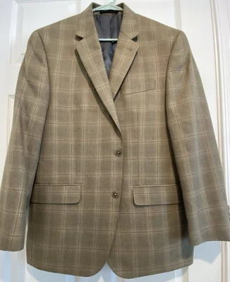 Andrew Fezza Blazer Mens 42 R Brown 2 Button Sports Coat Jacket Classic - Image 1 of 4