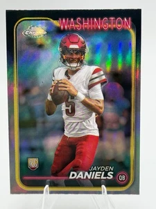 (Ver Notas) 2024 Topps Cromo Jayden Daniels RC Silver Refractor #201 Commanders - Imagen 1 de 2