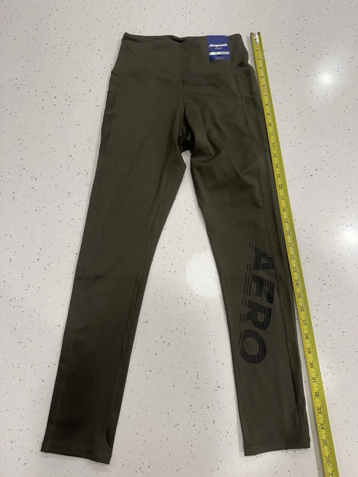 Pantalones Legging Aero tiro medio deportivos, Aeropostale para mujer pequeños Foto 1 de 4