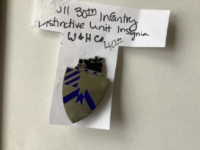 Ejército de Estados Unidos 30ª Infantería DI SC Sello W&H Foto 1 de 2
