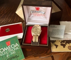 Vintage OMEGA Constellation f300 Cal 1260 Tuning Fork Watch w/ box & papers - Picture 1 of 7
