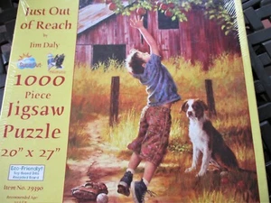 1,000 Piece Jim Daily Art Puzzle  " Just Out of Reach" 20" x 27" SunsOut - Picture 1 of 3