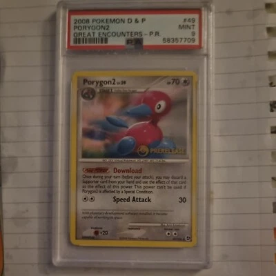Pokemon Cards: Great Encounters Prerelease Staff Promo: Porygon2  49/106 PSA 9 - Image 1 of 4