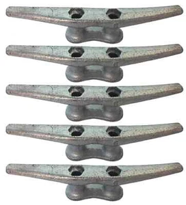 6 inch Dock Cleats 5-Pack Galvanized Iron Boat Cleat for Marine or Decorative... - Picture 1 of 7