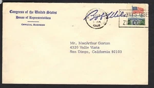 US #1338 Firmato Bob Wilson Calif Congress Free Frank 3 luglio 1968 Washington, DC - Foto 1 di 2