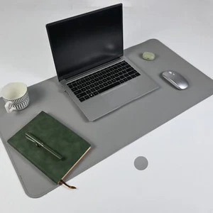 Leather Desk Pad Large Mouse Pad Desk Blotter Laptop Desk Pad Mat Waterproof ... - Picture 1 of 7