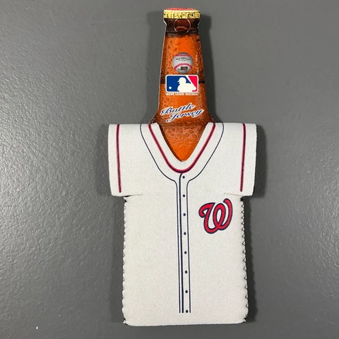 Washington Nationals MLB Baseball Insulated Bottle Sleeve Red & White Team Logo Cover
