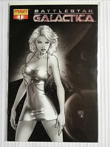 BATTLESTAR GALACTICA # 1 BLACK & WHITE SKETCH MICHAEL TURNER VARIANT DYNAMITE - Picture 1 of 1