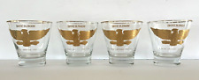 Gold Eagle Old Fashion Bourbon Glasses Set of 4