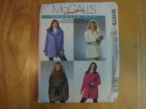 McCall's Classic Fit Pattern M4975 Easy Fleece and Fur Jacket UNCUT - Picture 1 of 2