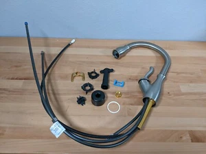 Delta Trinsic Single Hole SingleHandle Bathroom Faucet with Metal Drain Assembly - Picture 1 of 11