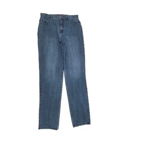 Gloria Vanderbilt Amanda Straight Leg Women's size 8 Long Dark Blue Denim jeans - Picture 1 of 4