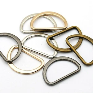 Alloy metal D-RINGS welded buckles, leathercraft webbing, 14mm x 25mm wide - Picture 1 of 8