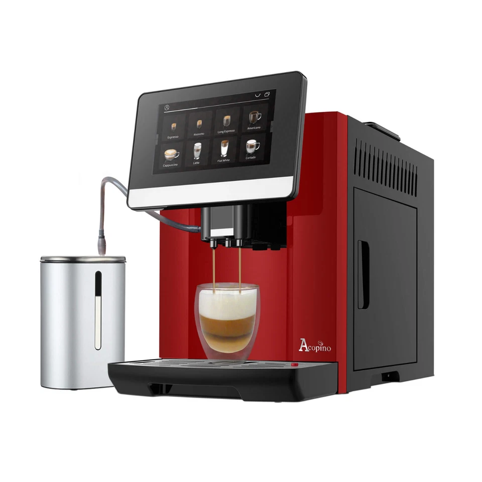 Kaffeevollautomat mit OneTouch-Funktion und Milchsystem Acopino Barletta RED AS