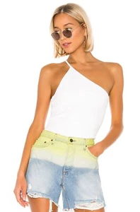 Autumn Cashmere Top One Shoulder Spaghetti Strap White Minimal S $154 NWT - Picture 1 of 6